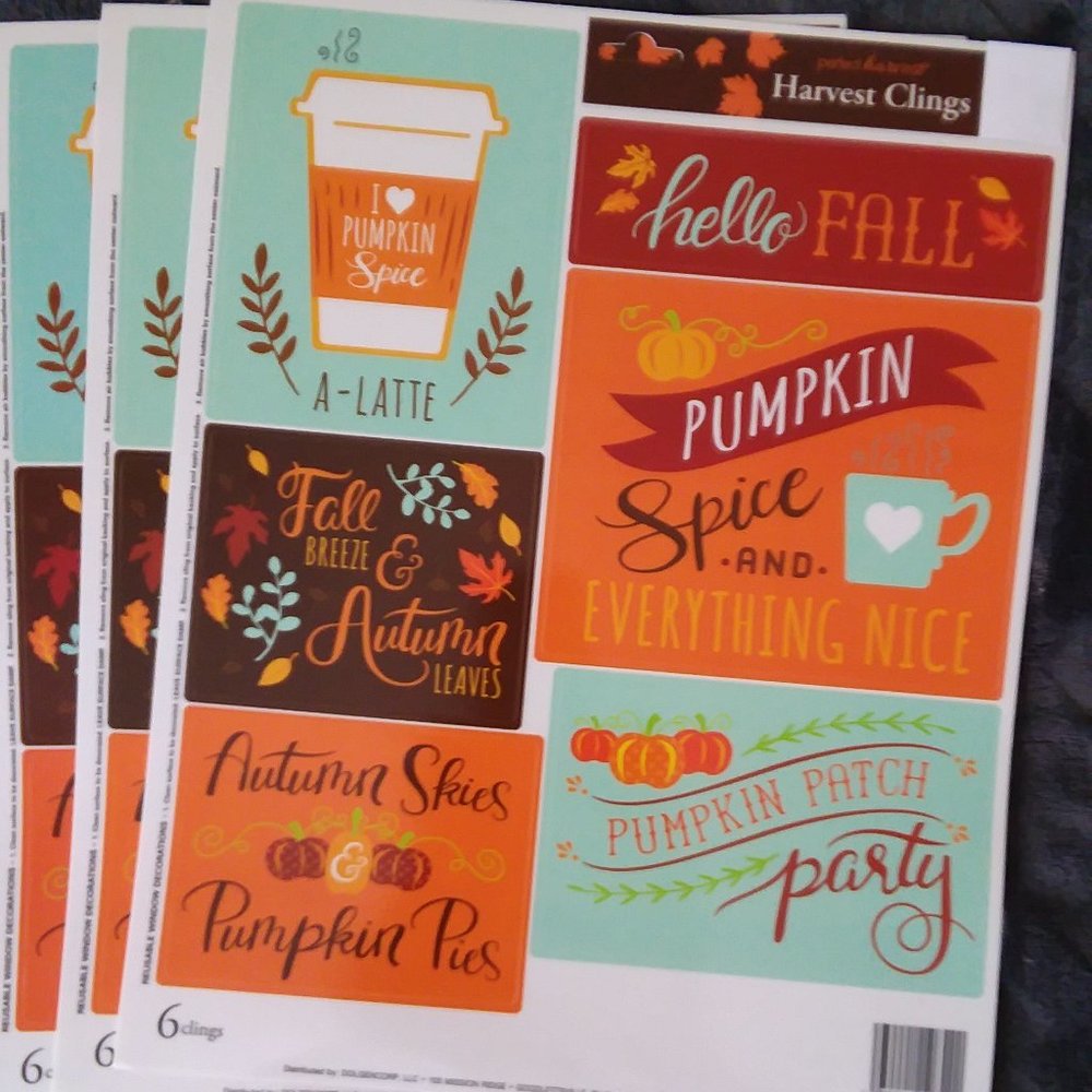 Reusable Window & Craft Clings - Fall Decorations